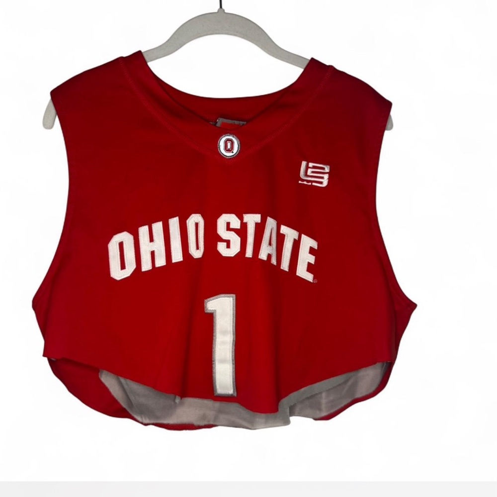 Ohio State Block Crop Top Jersey